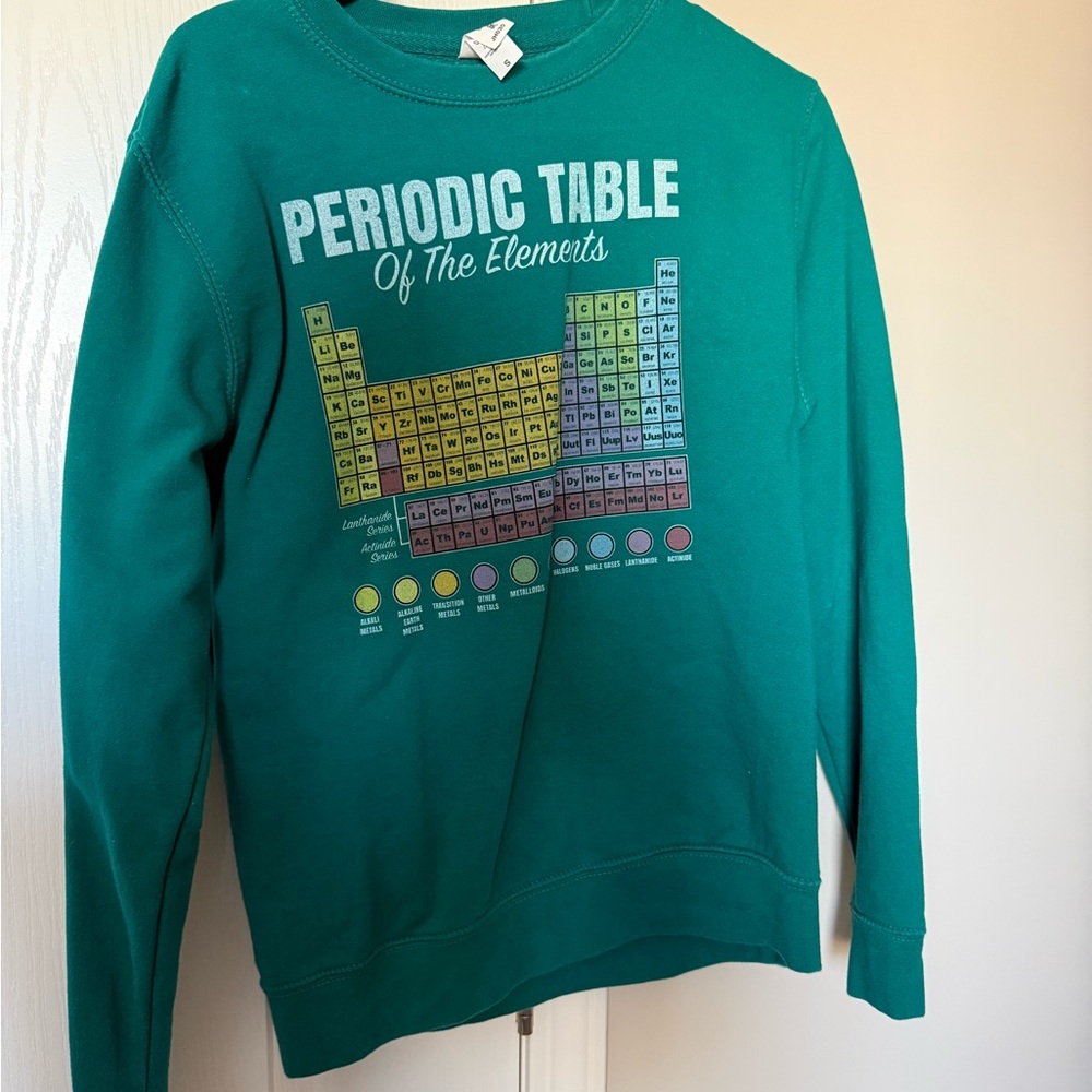 Green Periodic Table of Element Graphic Sweatshirt